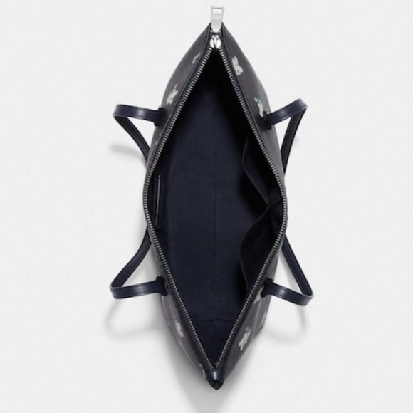 Coach Zip Top Tote with Snowman Print - Picture 3 of 6